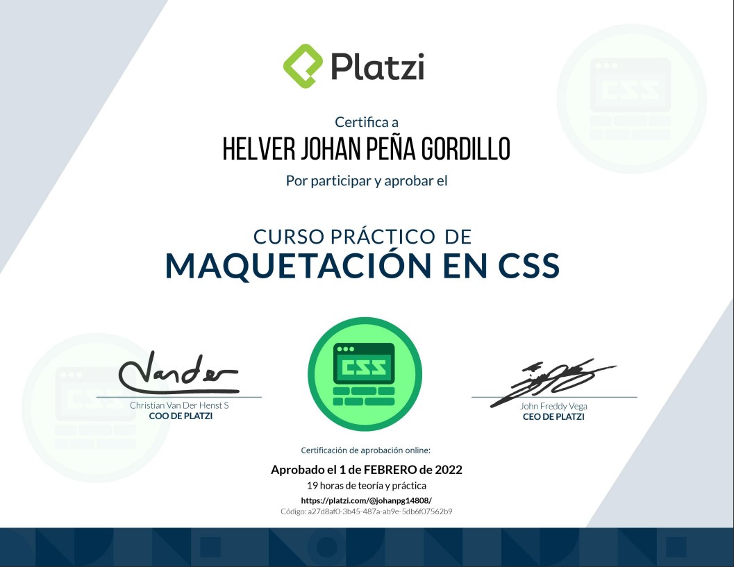 Imagen Certificado CSS